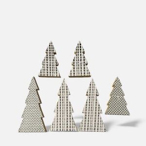 Elegant Black & White Holiday Tree Set